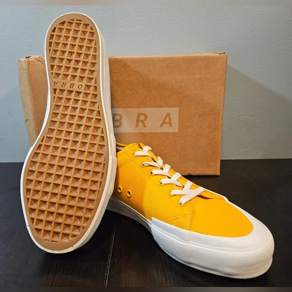 OBRA canvas low  gold & blue mens size 11 shoe - Picture 7 of 8